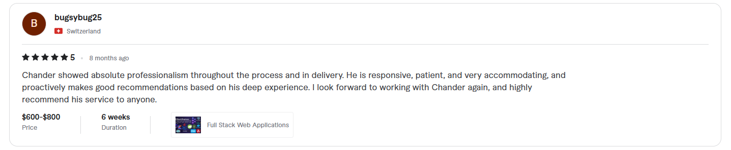 Fiverr review from bugsybug25